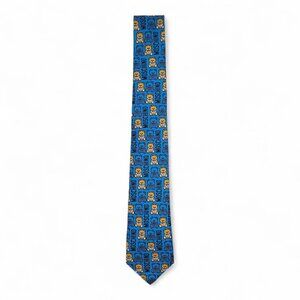 Allover Teddy Bear And Logo Tie